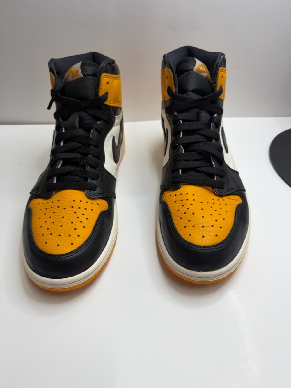 Nike Air Jordan 1 Mid - Black/Yellow/White - Men's Sneakers NO BOX